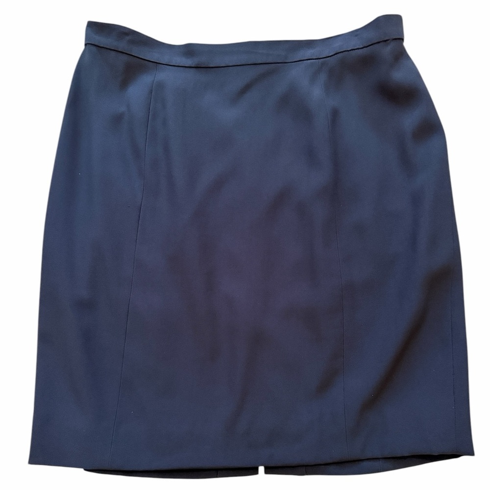 Pamela Dennis Classic Navy Blue Pencil Skirt PL